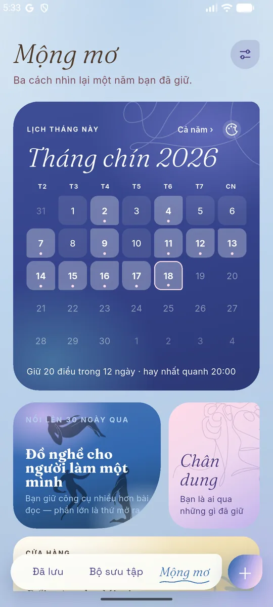 Màn Mộng mơ: lịch tháng này, điều nổi lên trong 30 ngày qua và chân dung